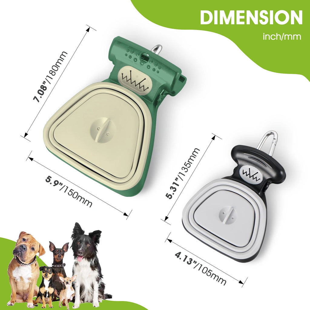 Super Design Portable and Versatile Pet Poop Scooper, Ideal for Walking Traveling and Camping with Small and Large with CLeash